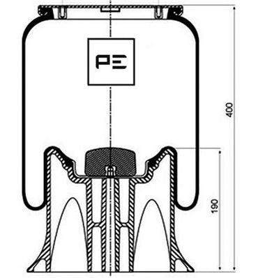 PE AUTOMOTIVE dėklas, pneumatinė pakaba 084.105-75A